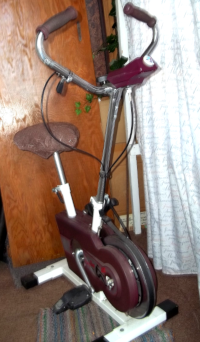stationery exercise bike from front