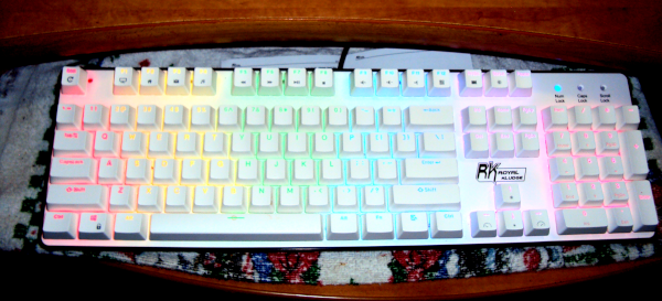 new mechanical keyboard with  rainbow backlights